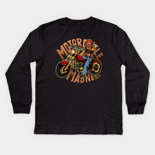 Motorcycle biker gang Kids Long Sleeve T-Shirt